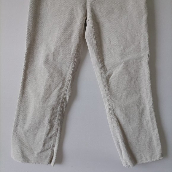 Lucky Brand Womens Ivory High Rise Crop Mini Boot Ankle Jeans Size 8/29 - Picture 3 of 8